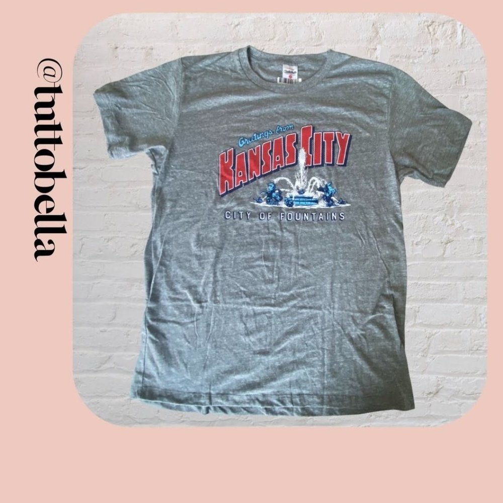NWT Charlie Hustle "Greetings from Kansas City" T-shirt L